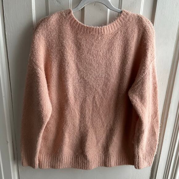 Express Crew Neck Sweater Peach - Picture 6 of 8